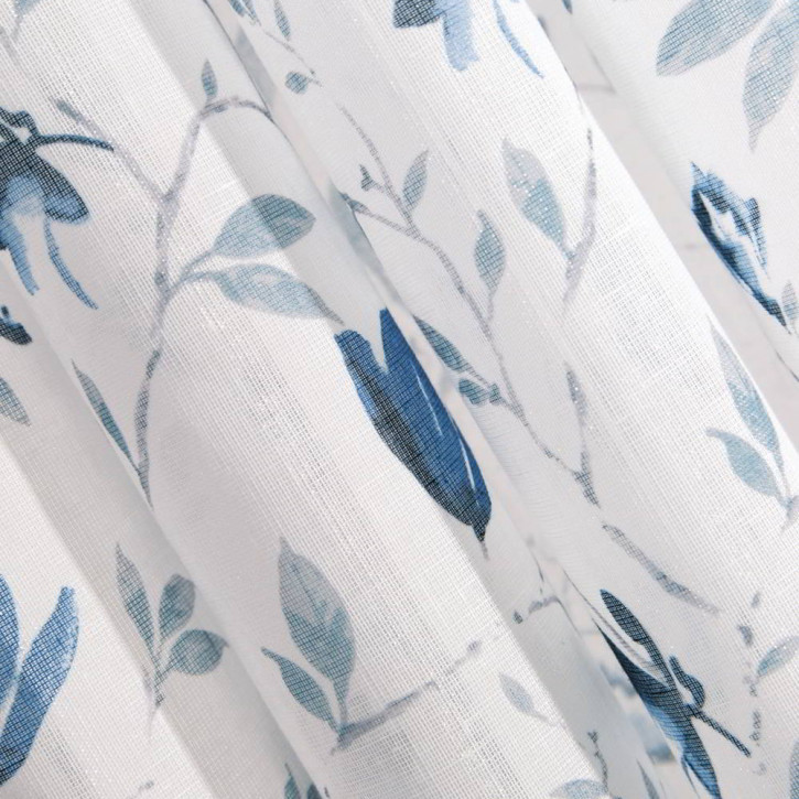 Cortina con Estampado de Flores, con Ojales, Producto Terminado