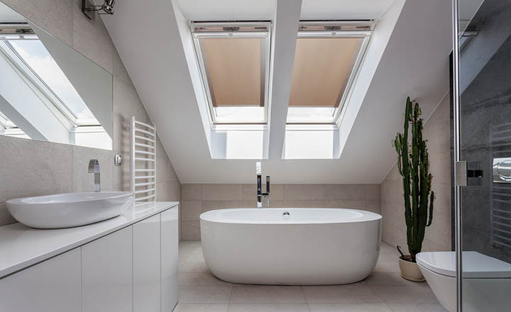 Estor para ventanas de tejado - para cuarto de baño