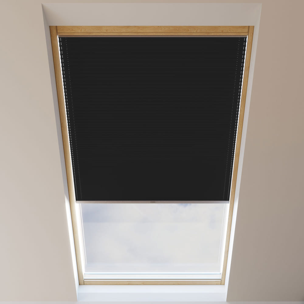 Cortina Plisada para Ventanas de Tejado, Opaco, a Medida, Tempo Regaliz