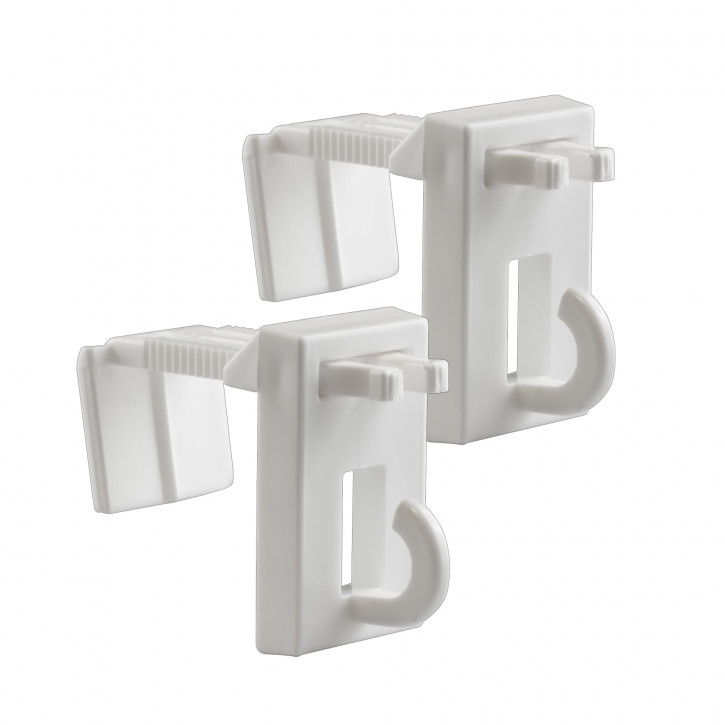 Soportes de Fijación EasyFit para los Estores de Bambú, Blancos, 2 Unidades