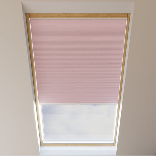Cortina Plisada para Ventanas de Tejado, Nido de abeja, a Medida, Piano Rosa viejo