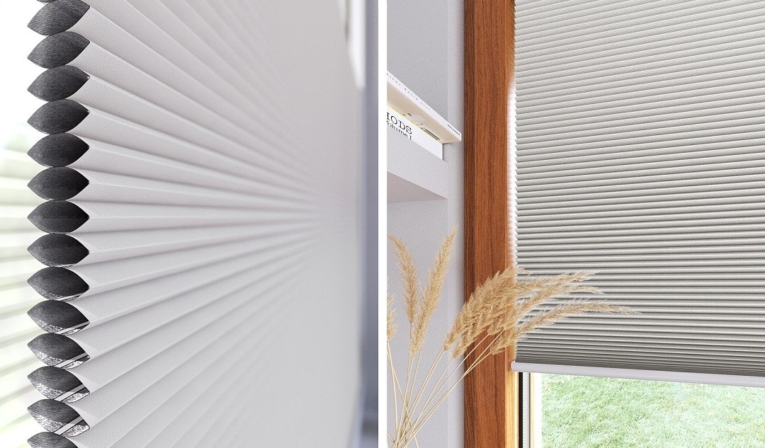 las cortinas plisadas con la estructura de panel de abeja tienen propiedades aislantes