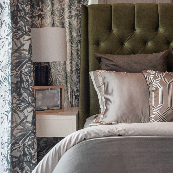 cortinas con estampados vegetales