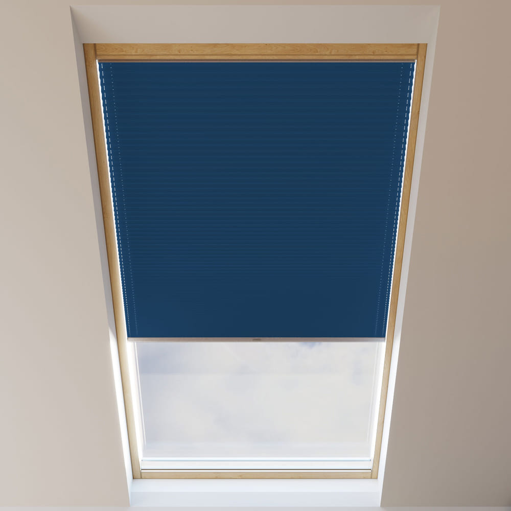 Cortina Plisada para Ventanas de Tejado, Opaco, a Medida, Tempo Mirtilo