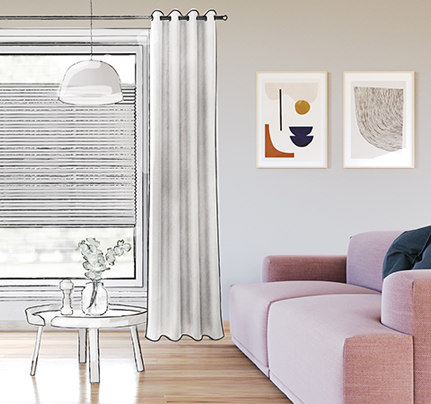 cortinas con estores plegables