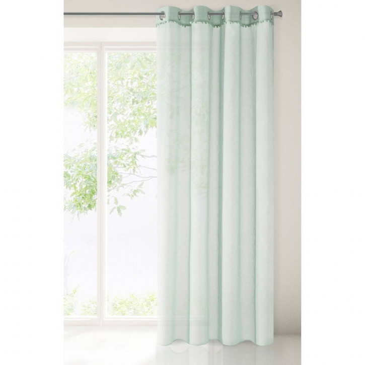 Cortina con Adornos, Tejido Transparente, Producto Terminado