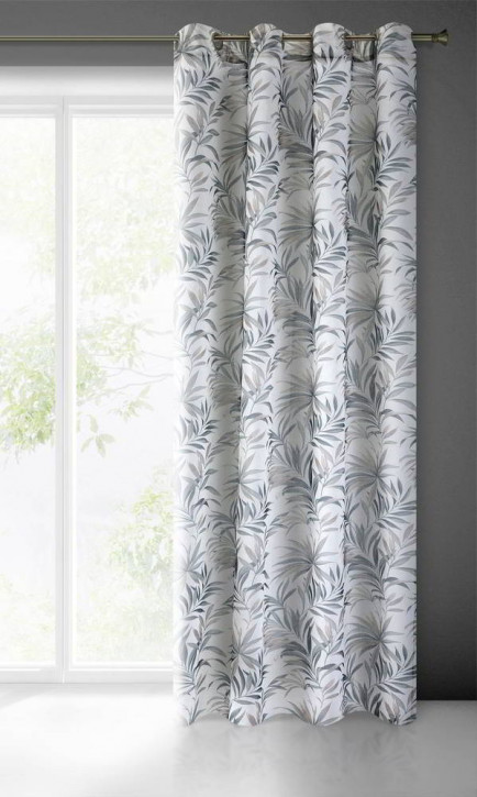 Cortina con Estampado de Flores, con Ojales, Producto Terminado