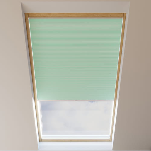 Cortina Plisada para Ventanas de Tejado, Nido de abeja, a Medida, Piano Menta