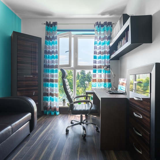 cortinas con diseño de franjas