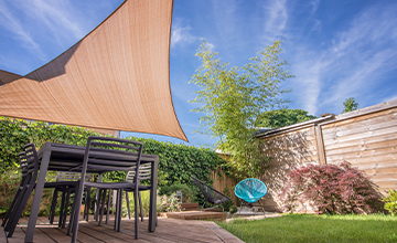 toldo vela para jardín